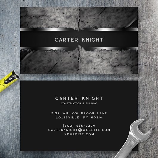 Cracken Beton Moderne Industrie Visitenkarte