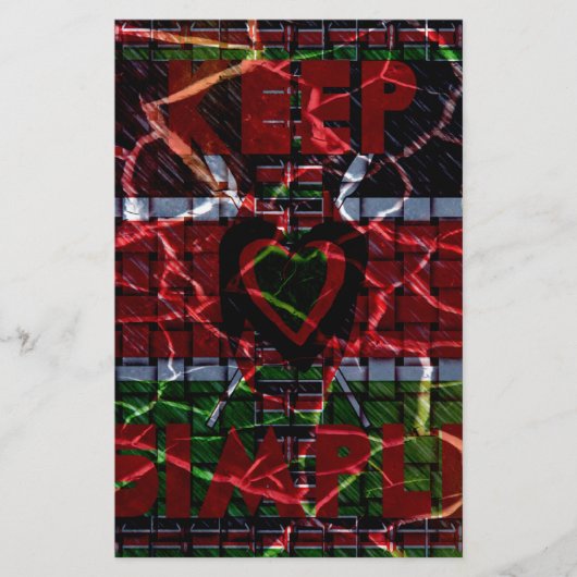 Crackfahne: Einfach Behalten - kenianische Widerst Briefpapier (Vorderseite)