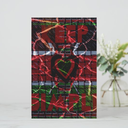 Crackfahne: Einfach Behalten - kenianische Widerst Briefpapier (Stehend Vorderseite)