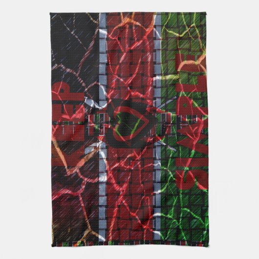 Crackfahne: Einfach Behalten - kenianische Widerst Handtuch (Vertikal)