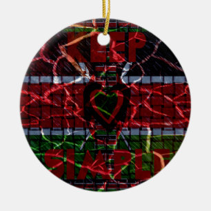 Crackfahne: Einfach Behalten - kenianische Widerst Keramik Ornament