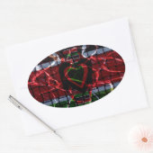 Crackfahne: Einfach Behalten - kenianische Widerst Ovaler Aufkleber (Umschlag)