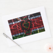 Crackfahne: Einfach Behalten - kenianische Widerst Rechteckiger Aufkleber (Umschlag)