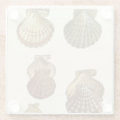 Crackig Antike Muscheln Glasuntersetzer (Rückseite)