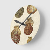 Crackig Antike Muscheln Runde Wanduhr (Winkel)