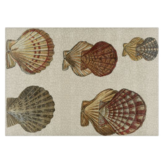 Crackig Antike Muscheln Schneidebrett (Vorderseite)