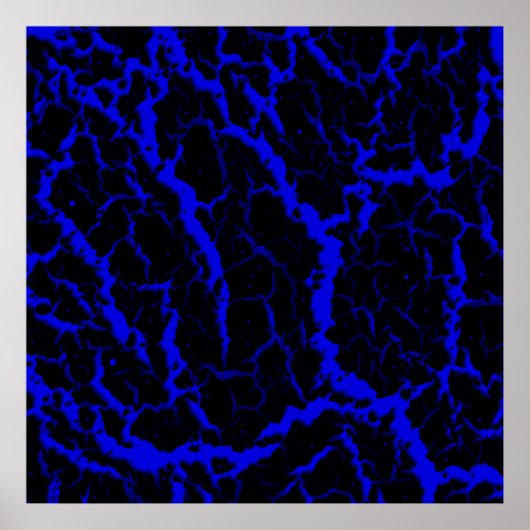 Cracking Space Lava - Blau Poster (Vorne)