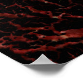 Cracking Space Lava - Glitzer Red Poster (Ecke)