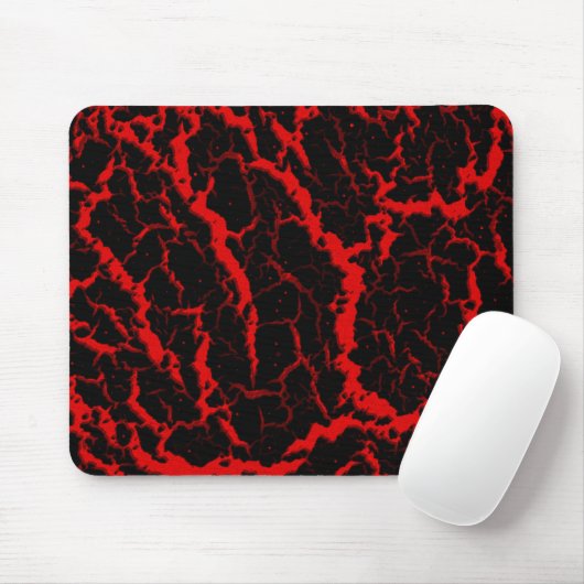 Cracking Space Lava - Red Mousepad (Mit Mouse)