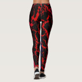 Cracking Space Lava - Rot/Blau Leggings (Rückseite)
