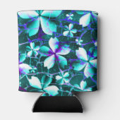 Crackle Blume Muster Blau Lila Aquamarin Dosenkühler (Rückseite)