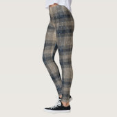 Crackle Kariert Beige und braune Leggings (Links)
