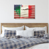 Crackle Paint | Italienische Flagge Leinwanddruck (Insitu (Schlafzimmer))