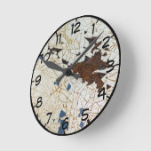 Crackle Paint Runde Wanduhr (Winkel)