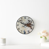 Crackle Paint Runde Wanduhr (Zuhause)