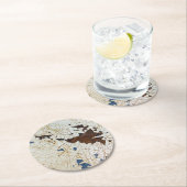 Crackle Paint Runder Pappuntersetzer (Vor Ort)