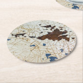 Crackle Paint Runder Pappuntersetzer (Angewinkelt)
