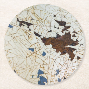 Crackle Paint Runder Pappuntersetzer