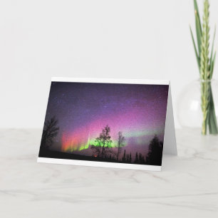 Crackle Texture Art Northern Lights Sky Alaska Karte