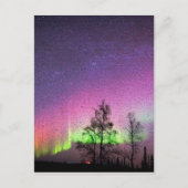 Crackle Texture Art Northern Lights Sky Alaska Postkarte (Vorderseite)
