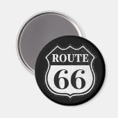 Crackled Rte 66 Magnet (Vorderseite/Rückseite)