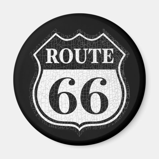 Crackled Rte 66 Magnet (Vorne)