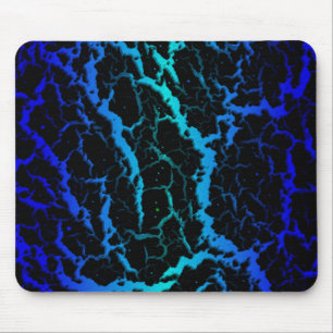 Crackraum Lava - Blau/Cyan Mousepad