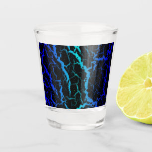 Crackraum Lava - Blau/Cyan Schnapsglas