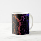 Crackraum Lava - Blau/Orange Kaffeetasse (VorderseiteRechts)