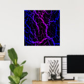 Crackraum Lava - Blau/Rosa Poster (Heimbüro)