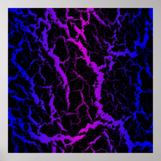 Crackraum Lava - Blau/Rosa Poster (Vorne)