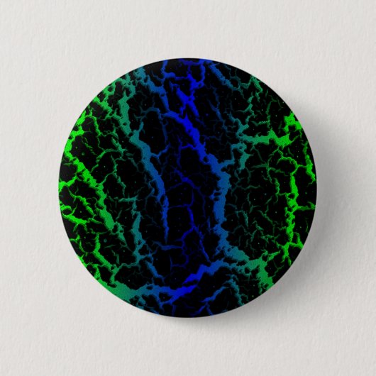 Crackraum Lava - grün/blau Button (Vorderseite)