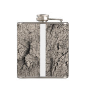 Cracks Earth Cool Dirt Texture Flachmann (Rückseite)