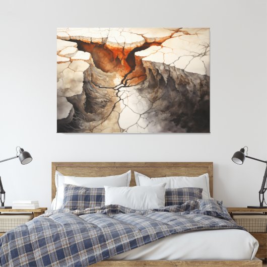 Cracks Earth Dry Climate 1 von 4 Leinwanddruck (Insitu (Schlafzimmer))