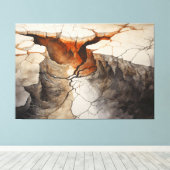 Cracks Earth Dry Climate 1 von 4 Leinwanddruck (Insitu (Holzboden))