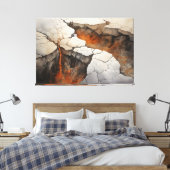 Cracks Earth Dry Climate 2 von 4 Leinwanddruck (Insitu (Schlafzimmer))