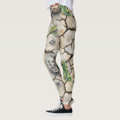 Cracks Earth Dry Seamless Pattern Leggings (Links)