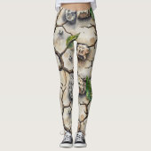 Cracks Earth Dry Seamless Pattern Leggings (Vorderseite)