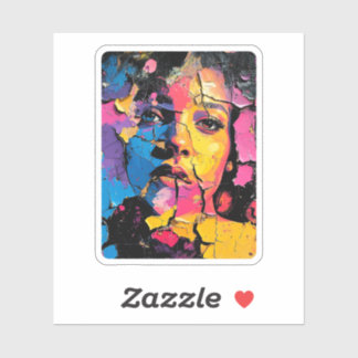 Cracks Paint Mural Beauty Skin Deep Aufkleber