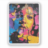 Cracks Paint Mural Beauty Skin Deep Aufkleber (Vorderseite)