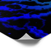 Cracks Space Lava - Blau/Grün Poster (Ecke)