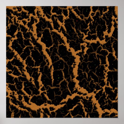 Cracks Space Lava - Bronze Poster (Vorne)
