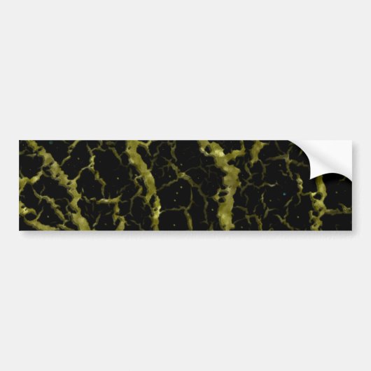 Cracks Space Lava - Glitzer Gold Autoaufkleber (Vorne)