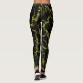 Cracks Space Lava - Glitzer Gold Leggings (Rückseite)
