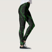 Cracks Space Lava - Glitzer Green Leggings (Rechts)