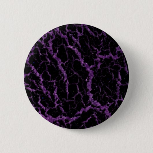 Cracks Space Lava - Glitzer Lila Button (Vorderseite)