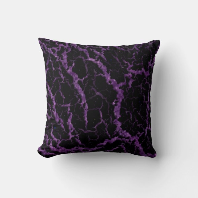 Cracks Space Lava - Glitzer Lila Kissen (Vorderseite)