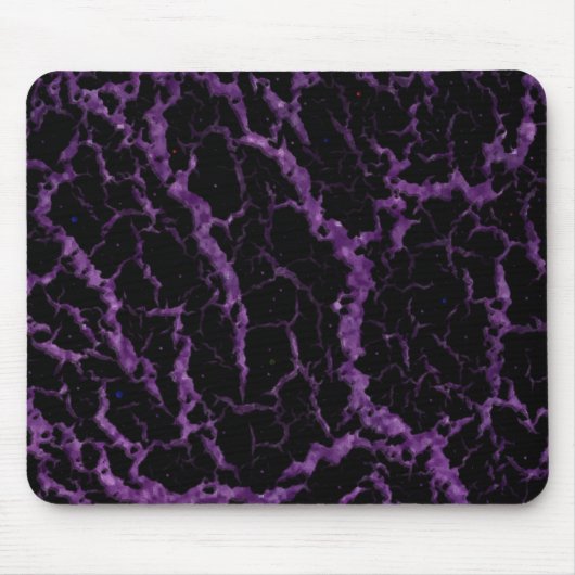 Cracks Space Lava - Glitzer Lila Mousepad (Vorne)