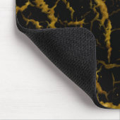Cracks Space Lava - Glitzer Orange Mousepad (Ecke)