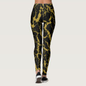 Cracks Space Lava - Gold Leggings (Rückseite)